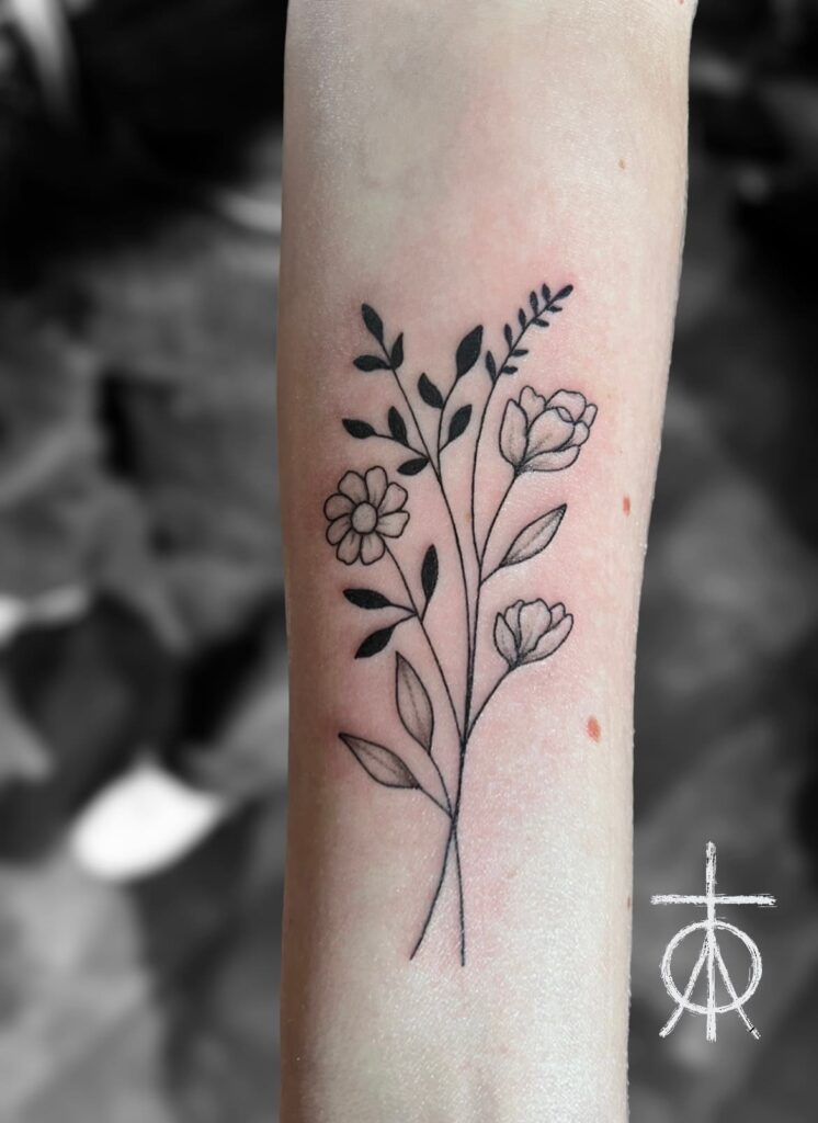 Small Tattoo, Cute Tattoo, Floral Tattoo, Feminine Tattoo