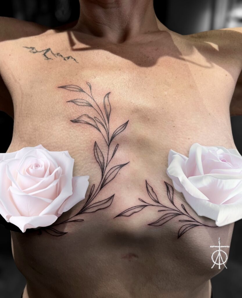 Fine Line Vine Tattoo, Feminine Tattoo, Minimalism, Beautiful Tattoo by Claudia Fedorovici