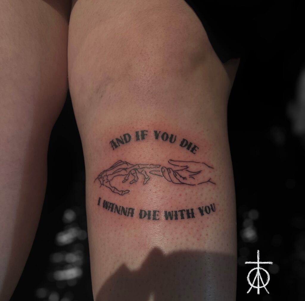 Fine Line Tattoo, Lettering Tattoo by The Best Tattoo Artist Claudia Fedorovici