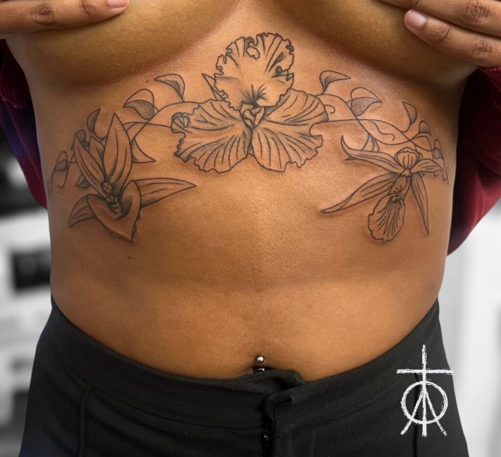 Botanical Tattoo, Feminine Tattoo, Fine Line Tattoo