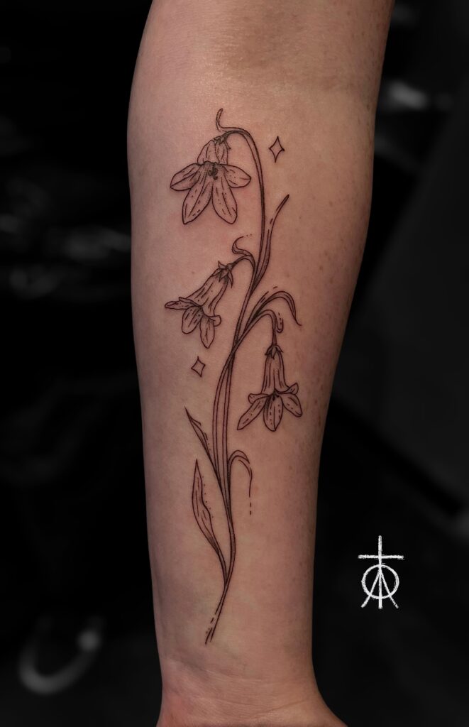 The Best Fine Line Floral Tattoo by Claudia Fedorovici