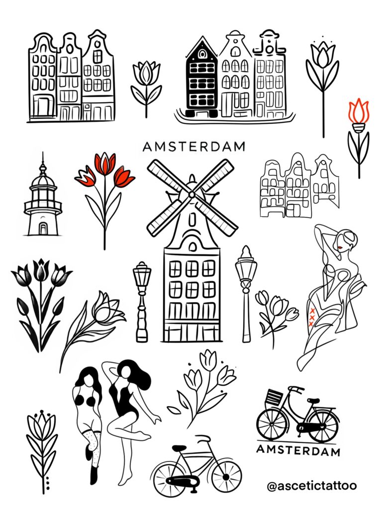 Amsterdam Tattoos, Amsterdam Flash Tattoo, Amsterdam Tattoo Artists