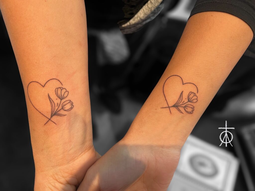 Matching Tattoos, Small Tattoos, Fine Line Tattoos, Amsterdam