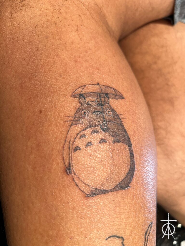 Totoro Tattoo, The Best Fine Tattoo By Claudia Fedorovici , Micro Realism Tattoo